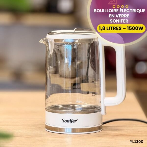 Bouilloire Électrique enVerre Sonifer YL1300 – Image 2