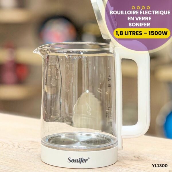Bouilloire Électrique enVerre Sonifer YL1300 – Image 3