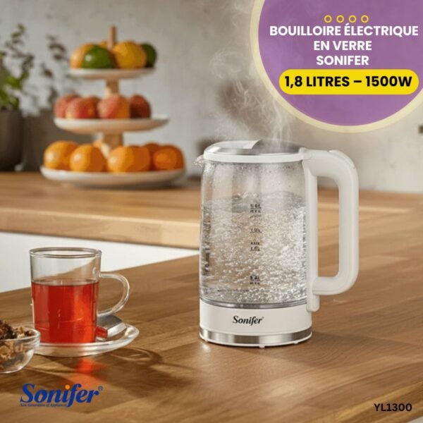 Bouilloire Électrique enVerre Sonifer YL1300 – Image 4
