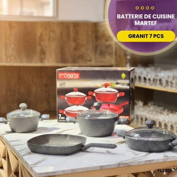 Batterie de Cuisine Granit MARTEF YL1315 – Image 2
