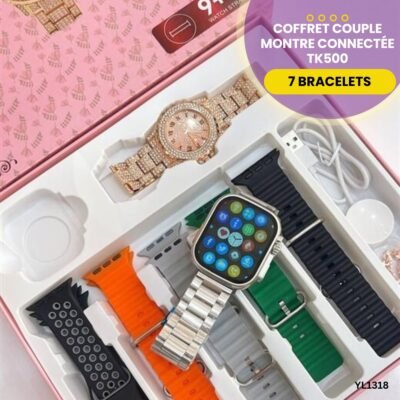 Coffret Couple Montre Connectée TK500 YL1318