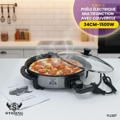 Poêle Électrique avec couvercle 34cm YL1327