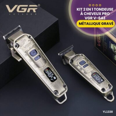 Kit 2en1 Tondeuse à Cheveux VGR V-643 YL1338
