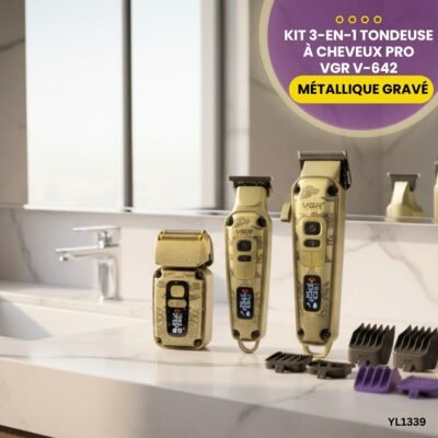 Kit 3en1 Tondeuse à Cheveux VGR V-642 YL1339
