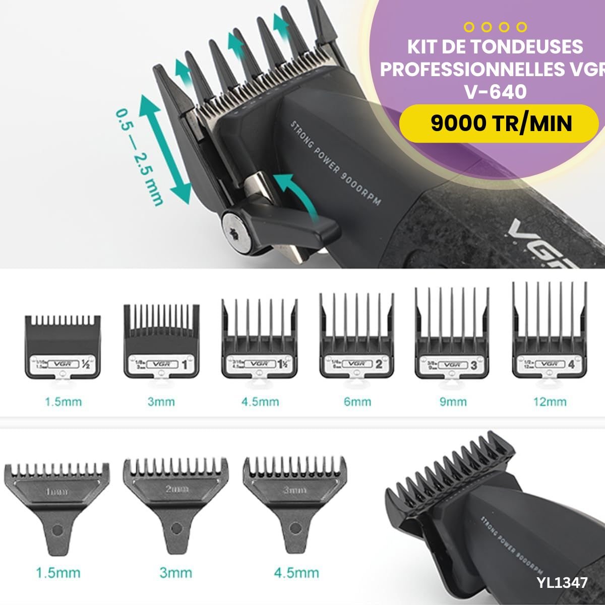 Kit de Tondeuses Pro VGR V-640 YL1347 – Image 4