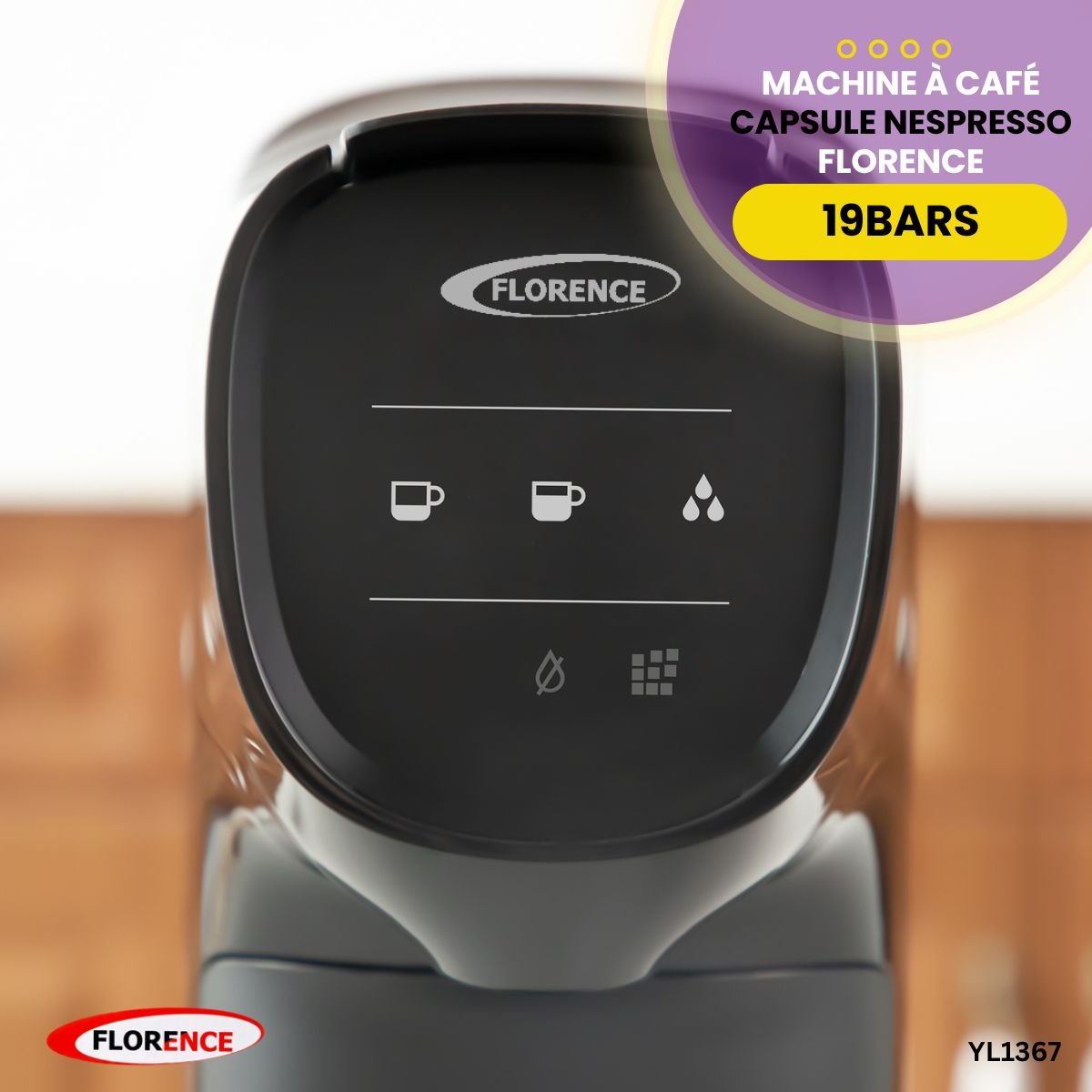 Machine à Café Capsule Florence YL1367 – Image 3