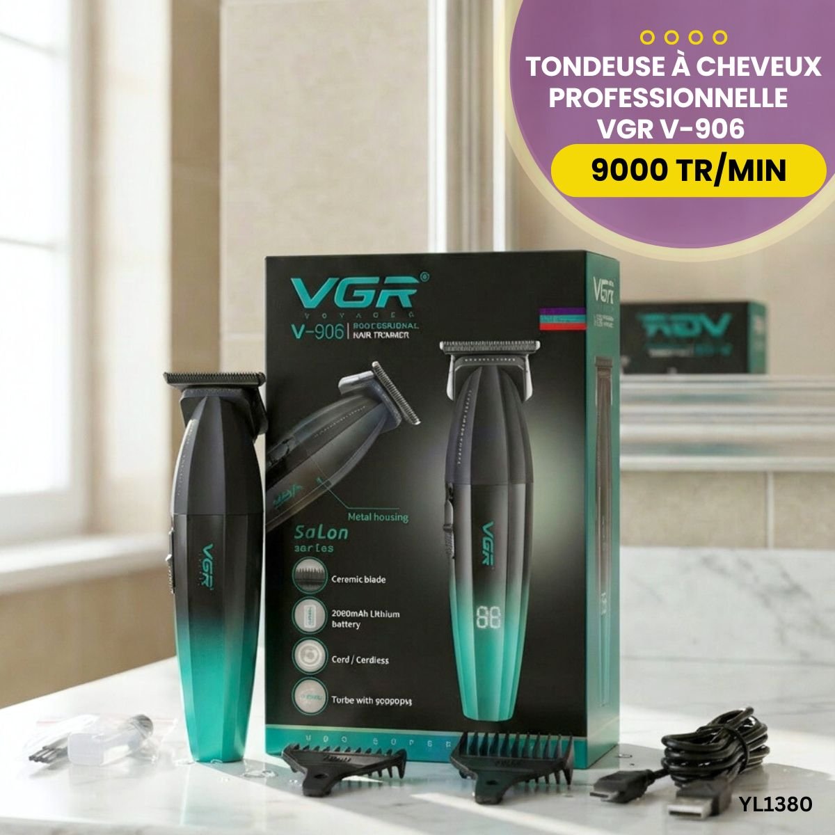 Tondeuse à Cheveux Pro VGR V-906 YL1380 – Image 4