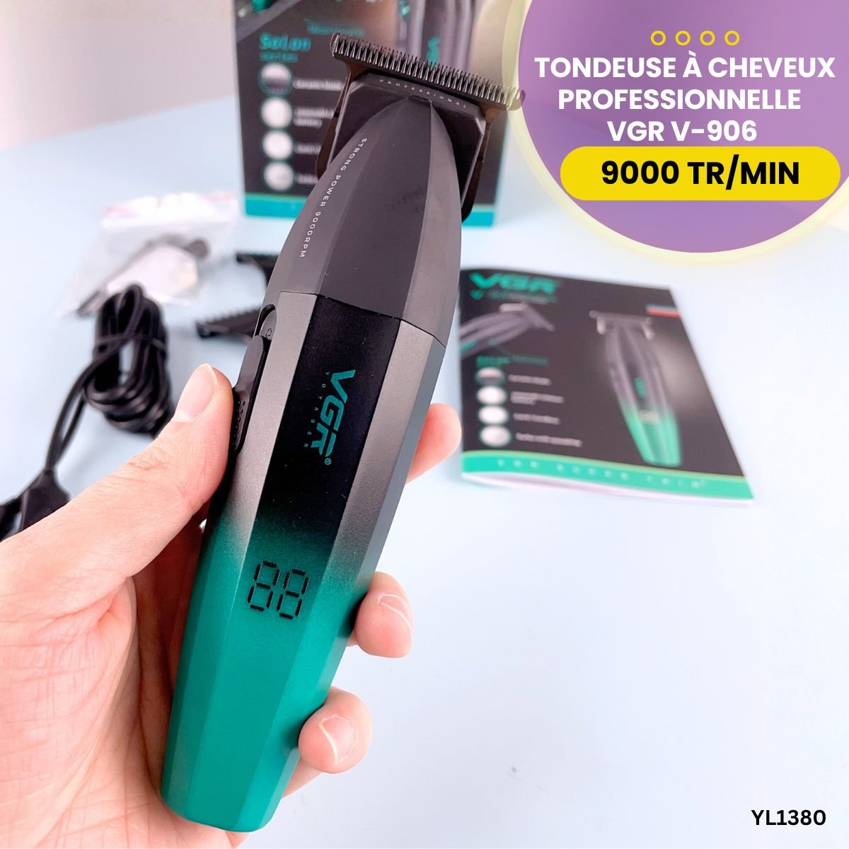 Tondeuse à Cheveux Pro VGR V-906 YL1380 – Image 2