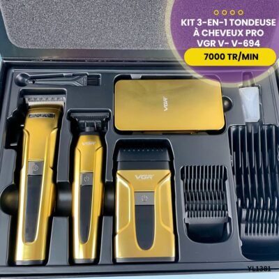 Kit 3en1 Tondeuse à Cheveux VGR V-694 YL1381