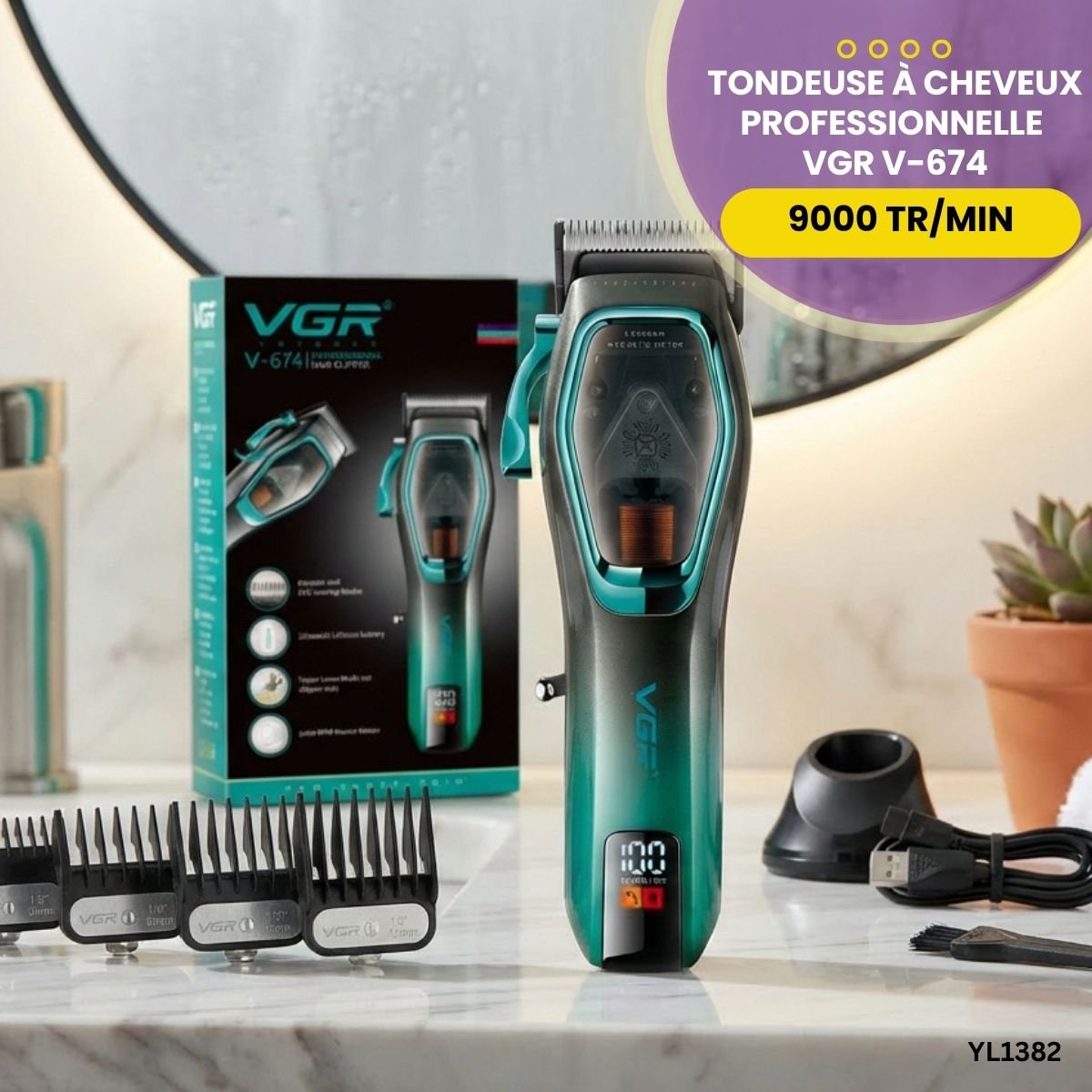 Tondeuse à Cheveux Pro VGR V-674 YL1382