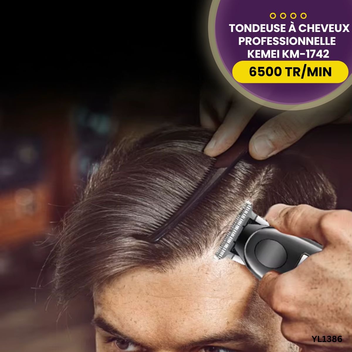 Tondeuse à Cheveux Pro Kemei Km-1742 YL1386 – Image 3