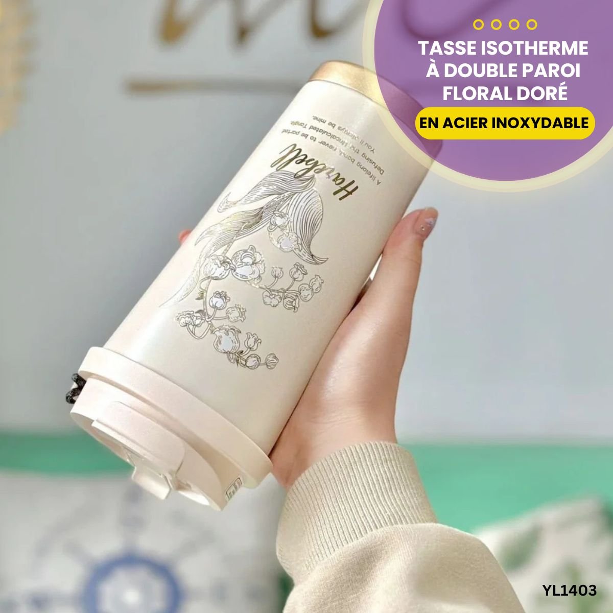 Tasse isotherme à double paroi YL1403 – Image 5