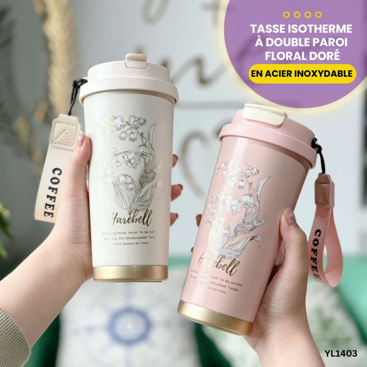 Tasse isotherme à double paroi YL1403