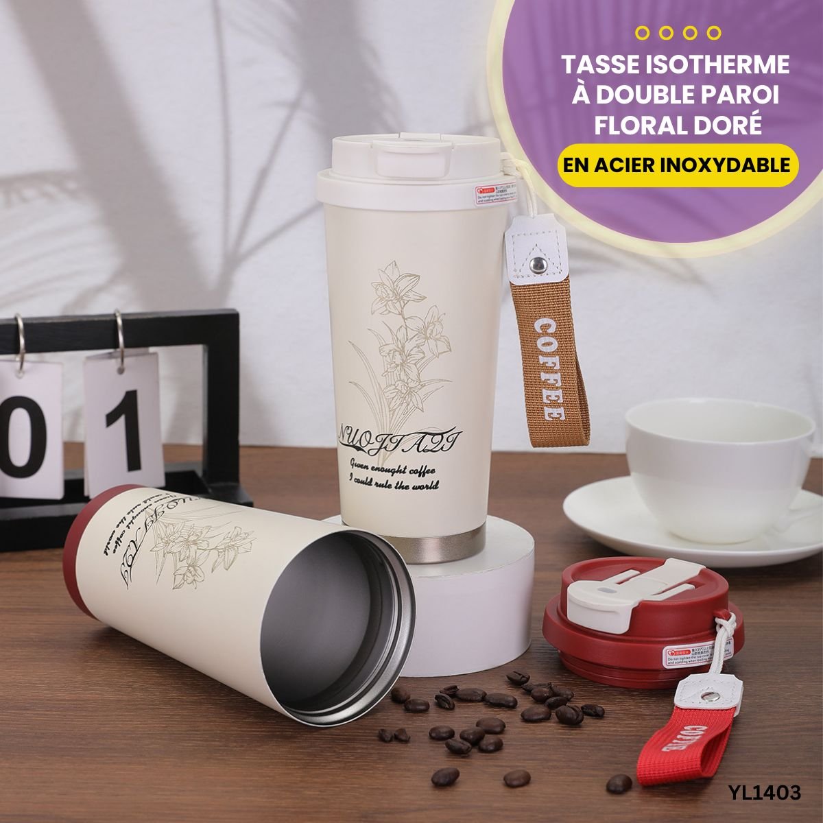 Tasse isotherme à double paroi YL1403 – Image 6