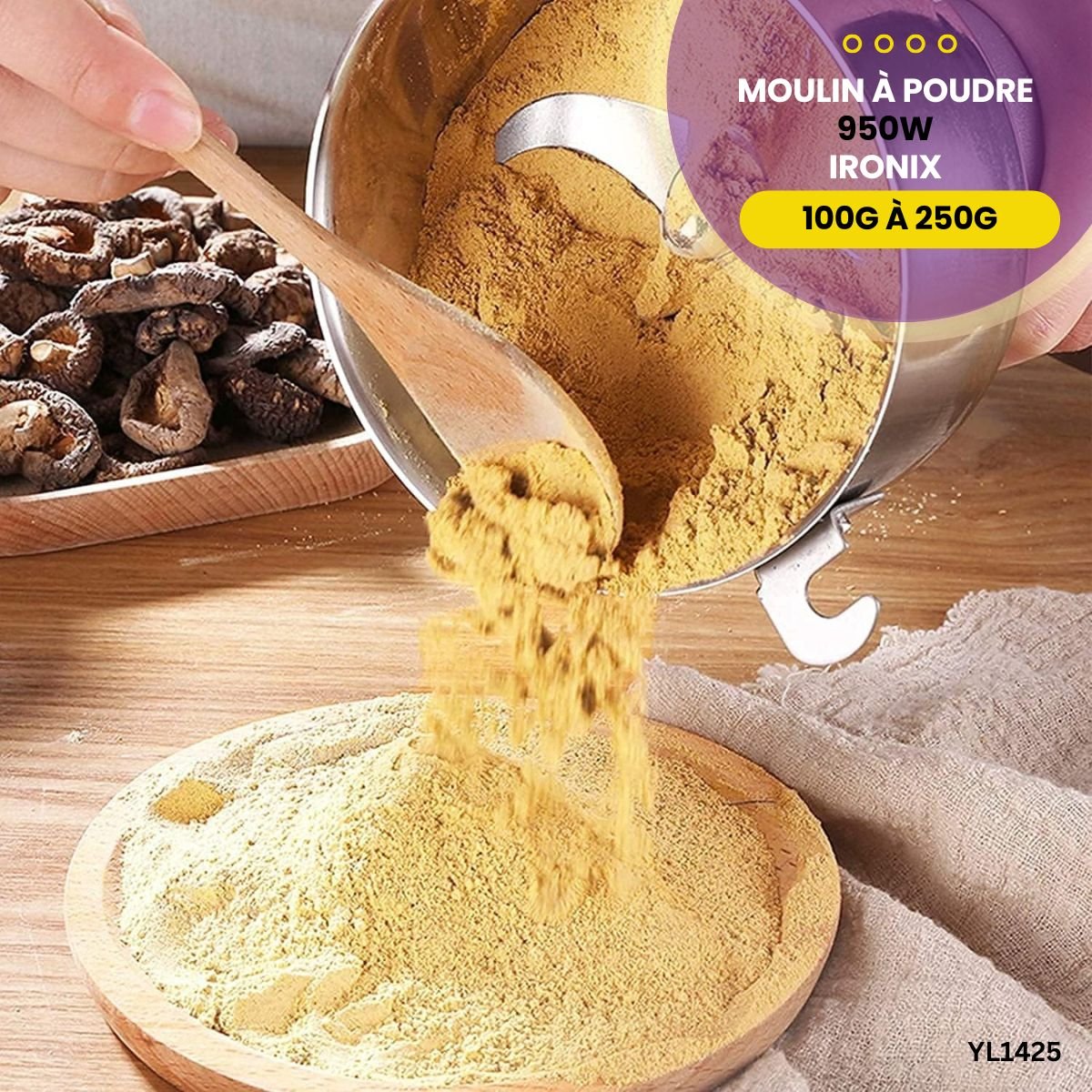 Moulin à Poudre 100-250gr IRONIX YL1425 – Image 2