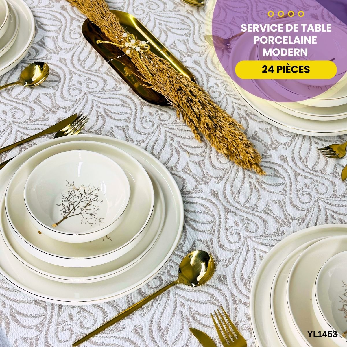 Service de Table Modern 24 Pièces YL1453 – Image 2