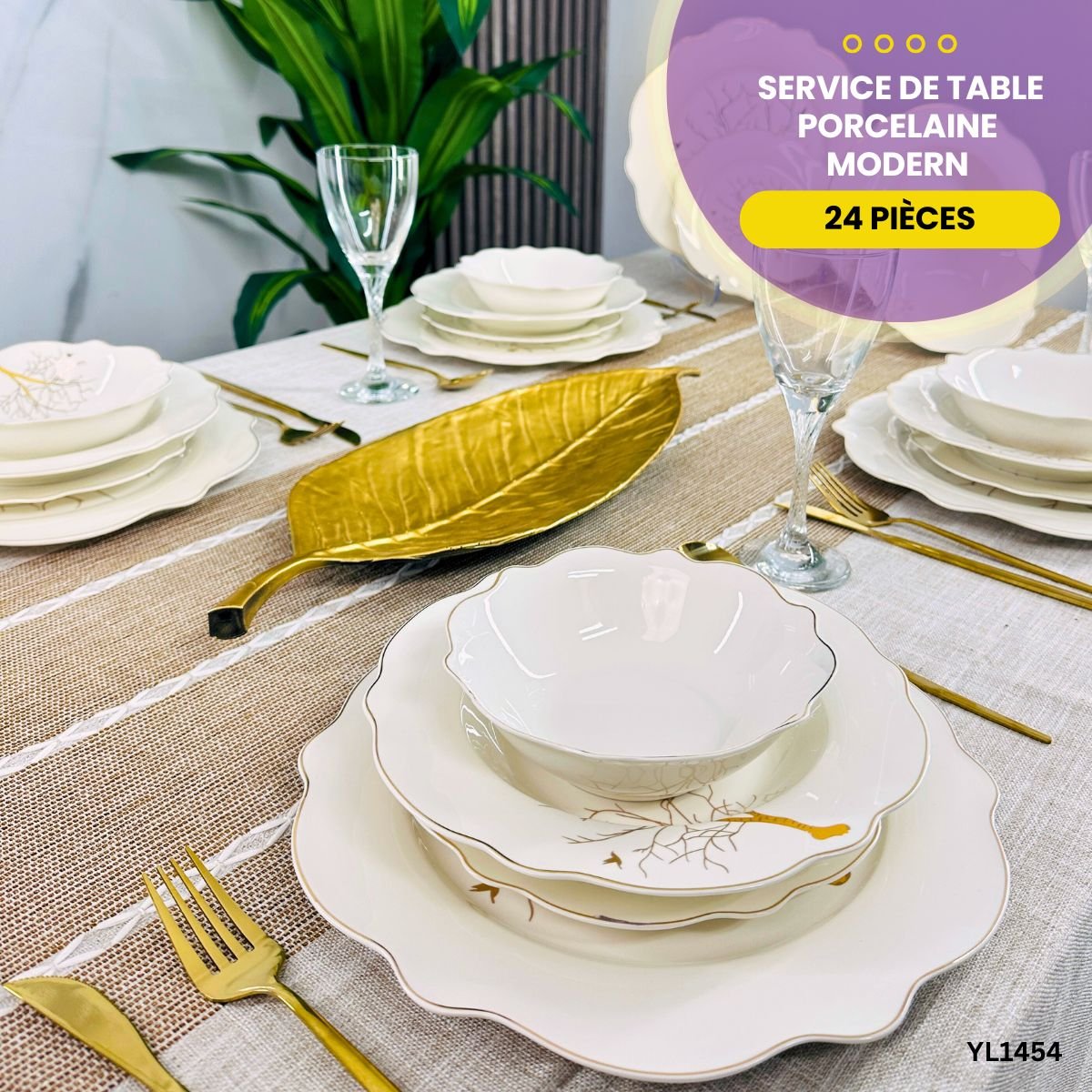 Service de Table Modern 24 Pièces YL1454 – Image 3