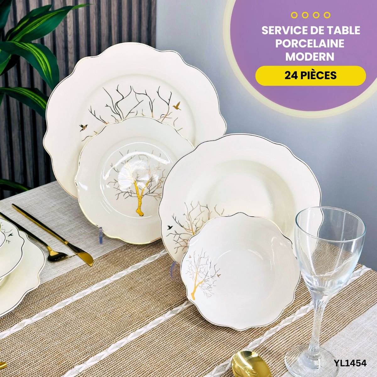 Service de Table Modern 24 Pièces YL1454