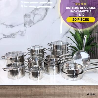 Batterie de Cuisine 20 Pièces Martelé YL1464
