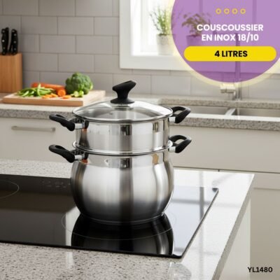 Couscoussier En Inox 18/10 - 4 Litres YL1480