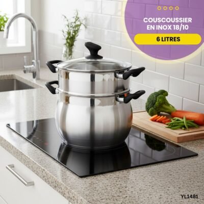 Couscoussier En Inox 18/10 - 6 Litres YL1481