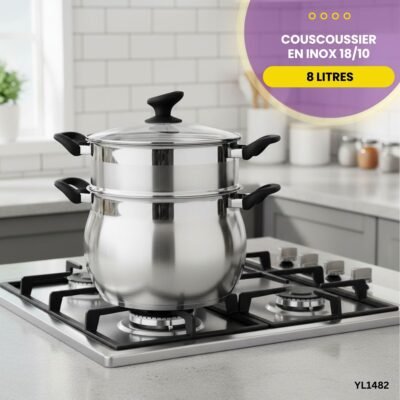 Couscoussier En Inox 18/10 - 8 Litres YL1482
