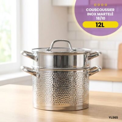 Couscoussier 12L Inox Martelé YL565
