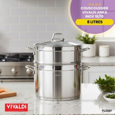 Couscoussier Vivaldi Inox - 8 Litres YL1557