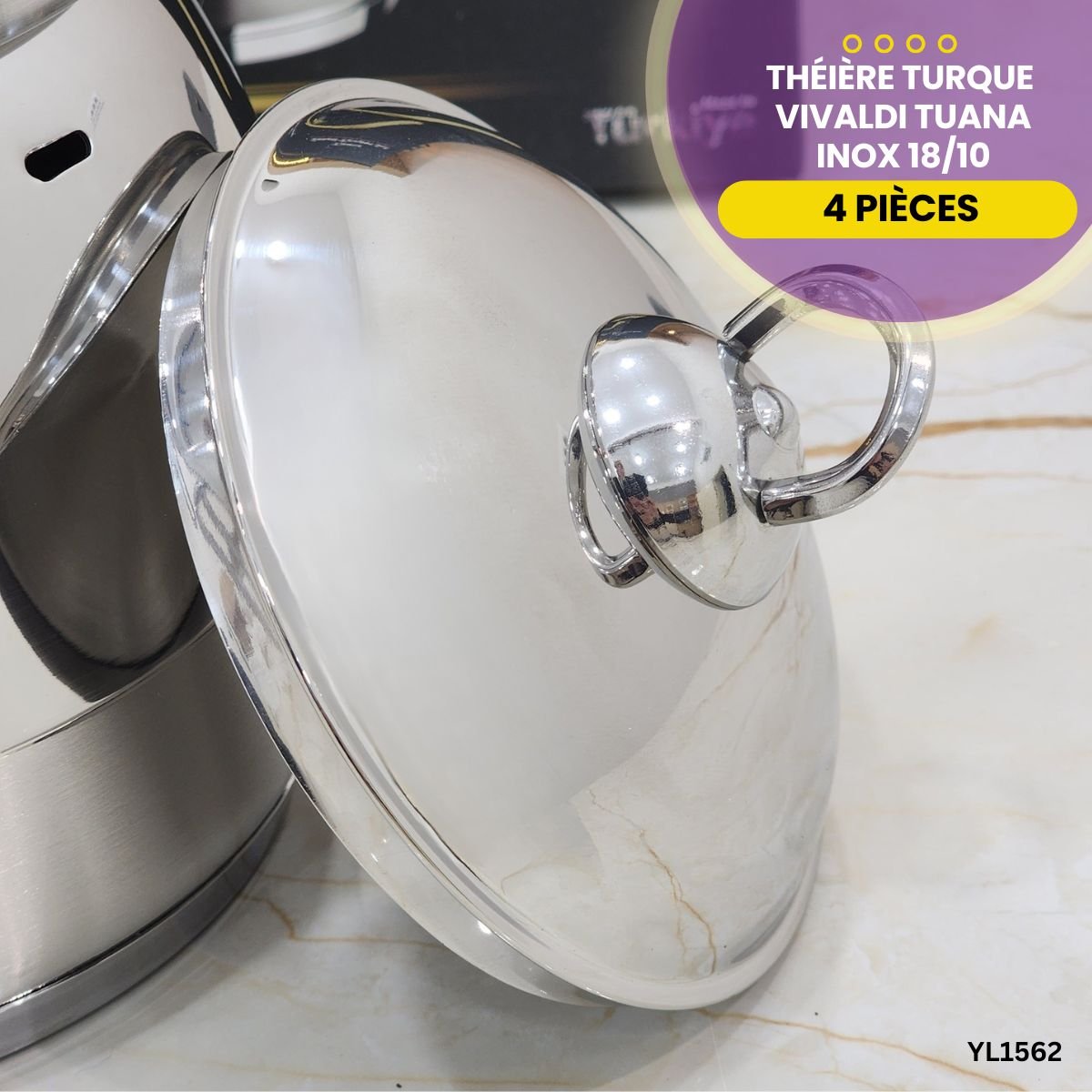Théière Turque Vivaldi Tuana Inox YL1562 – Image 3