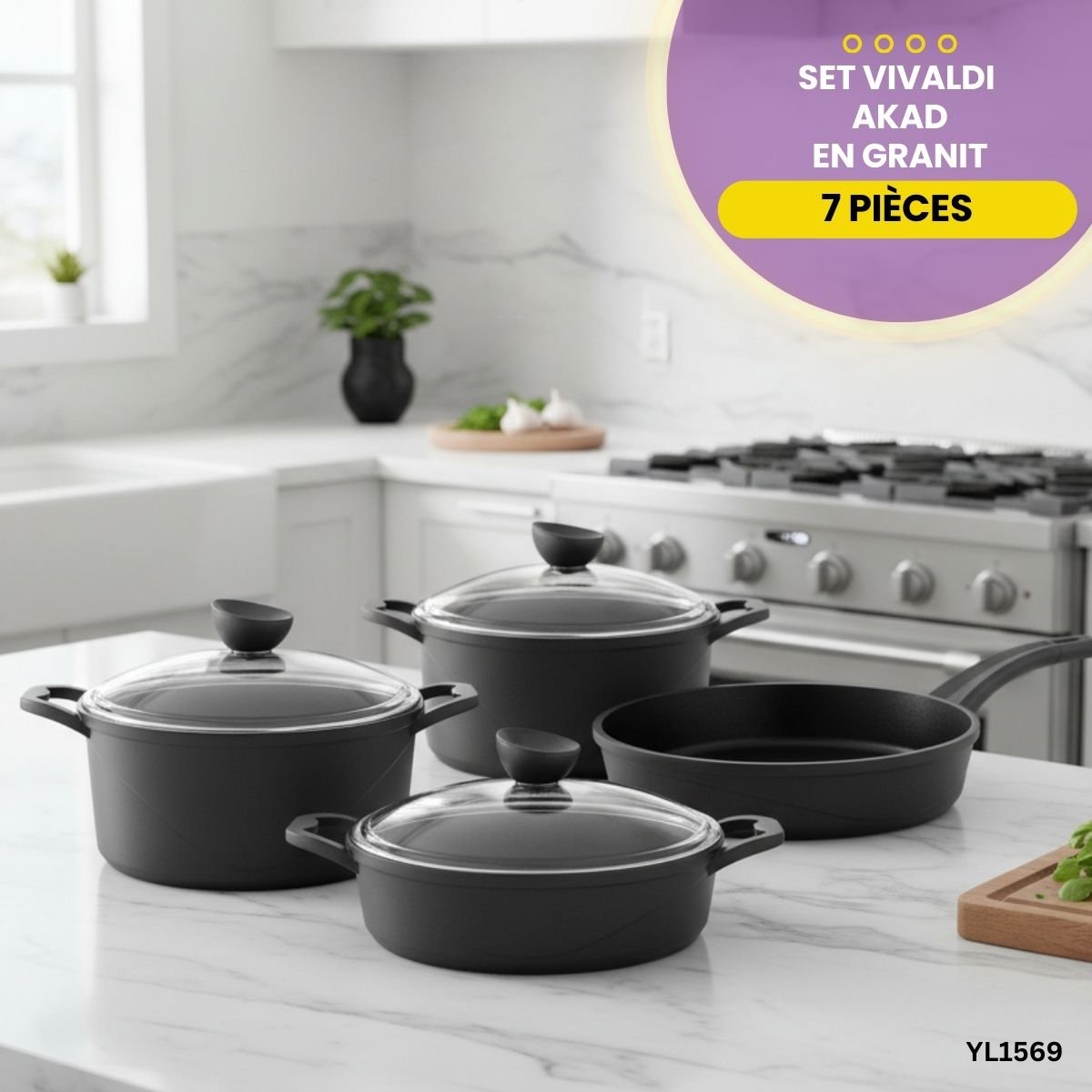 Set Vivaldi Akad En Granit 7 Pièces YL1569 – Image 4