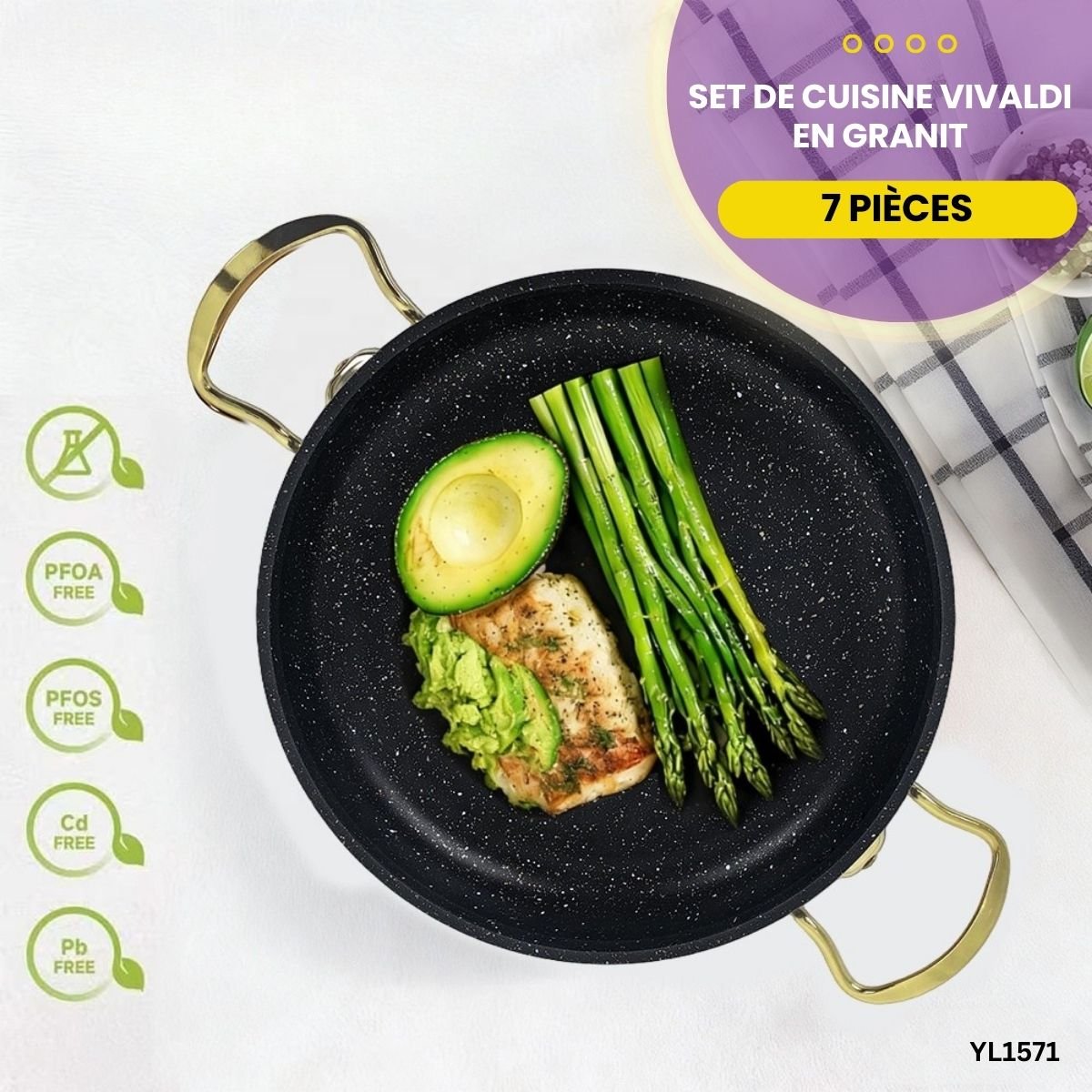 Set de Cuisine Vivaldi en Granit YL1571 – Image 3