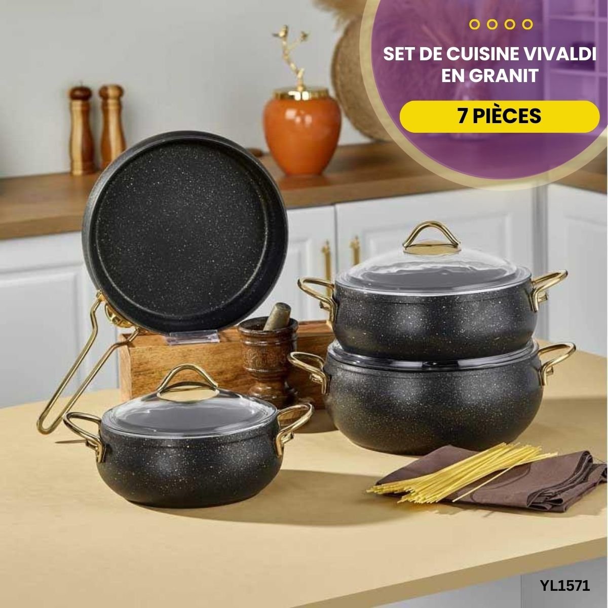 Set de Cuisine Vivaldi en Granit YL1571