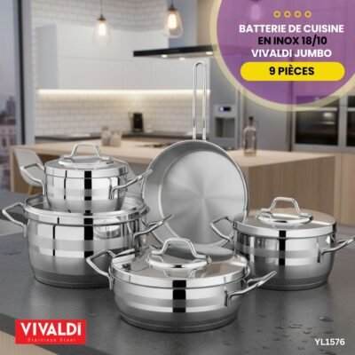 Batterie de Cuisine Vivaldi En Inox YL1576