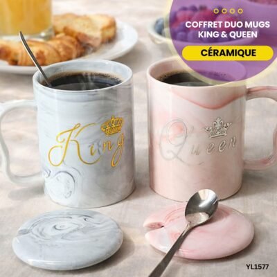 Coffret Duo Mugs King & Queen YL1577