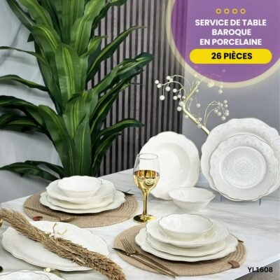 Service de Table 26 Pièces Baroque YL1608