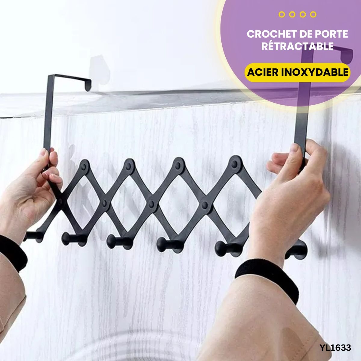 Crochet de porte rétractable YL1633 – Image 2