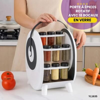 Porte à Épices Rotatif avec18 Bocaux YL1635