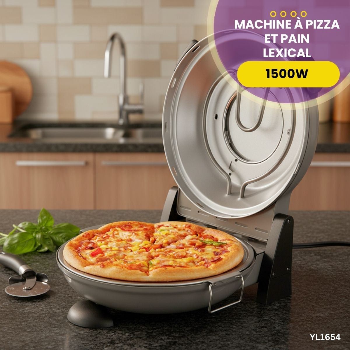 Machine à Pizza et Pain Lexical 1500W YL1654 – Image 2