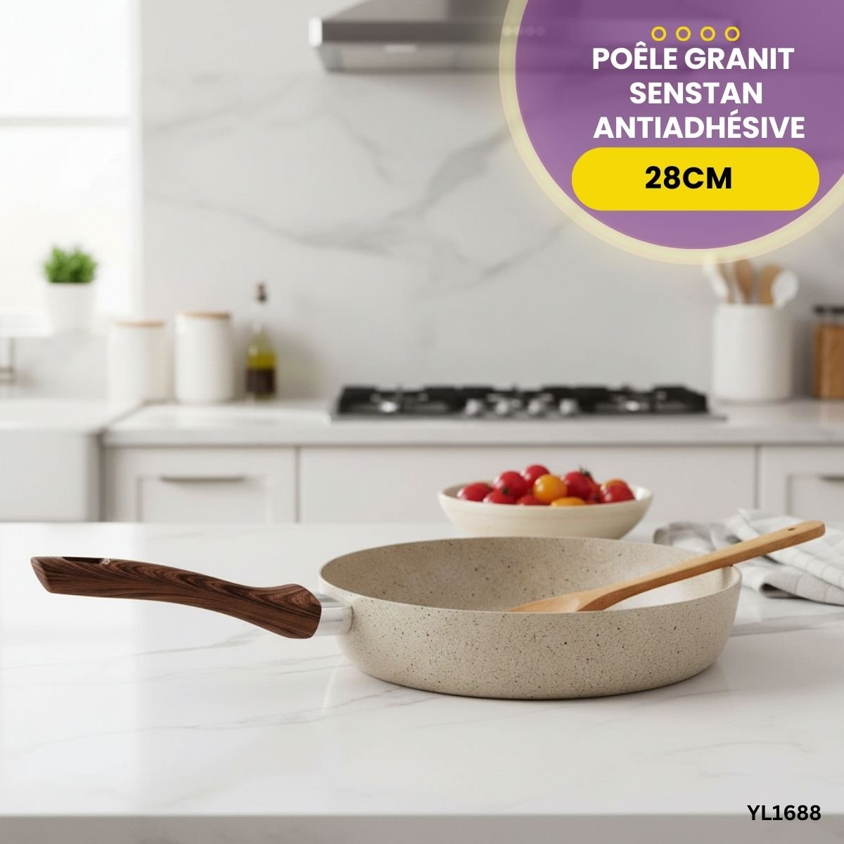 Poêle Granit Senstan 28cm YL1688