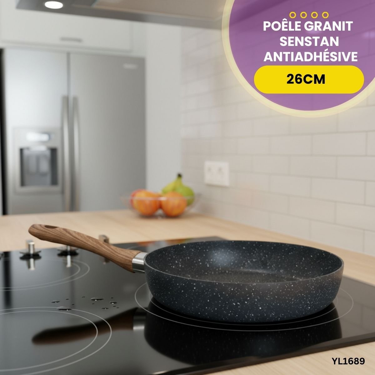 Poêle Granit Senstan 26cm YL1689
