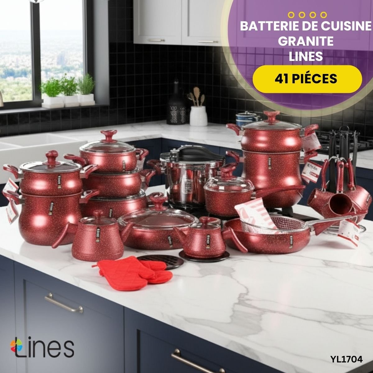 Batterie Granite 41 Pcs Lines YL1704