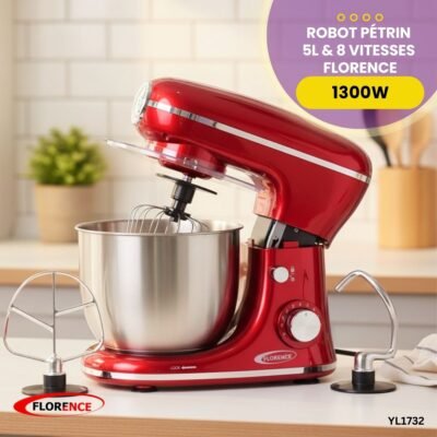 Robot Pétrin 5L & 8 Vitesses Florence YL1732
