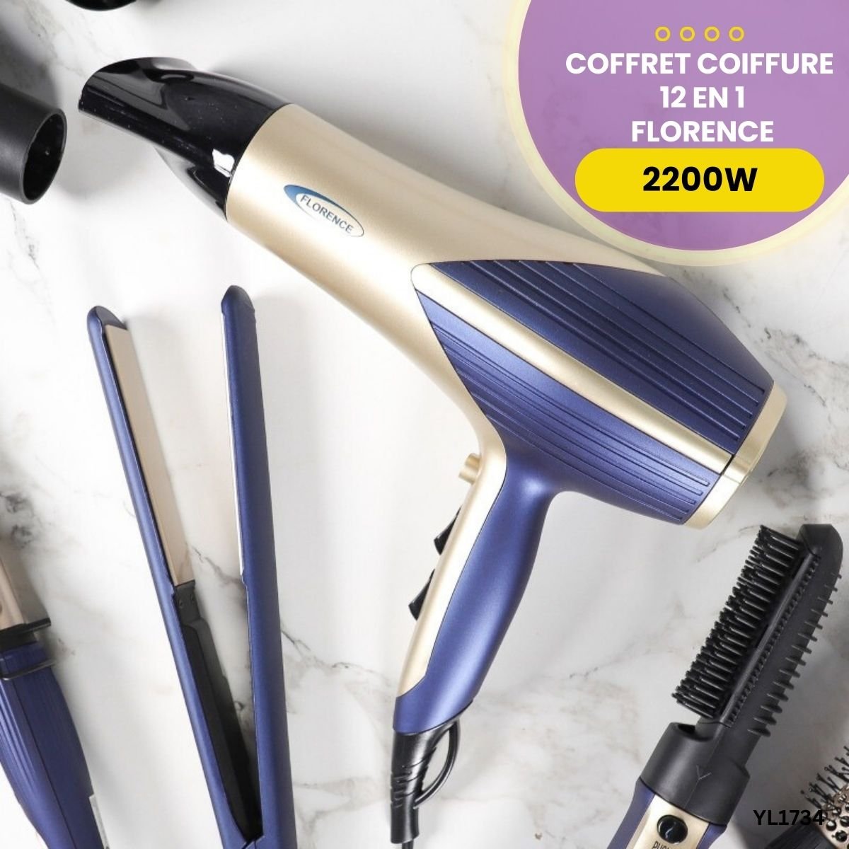 Coffret Coiffure 12 en 1 Florence YL1734 – Image 5