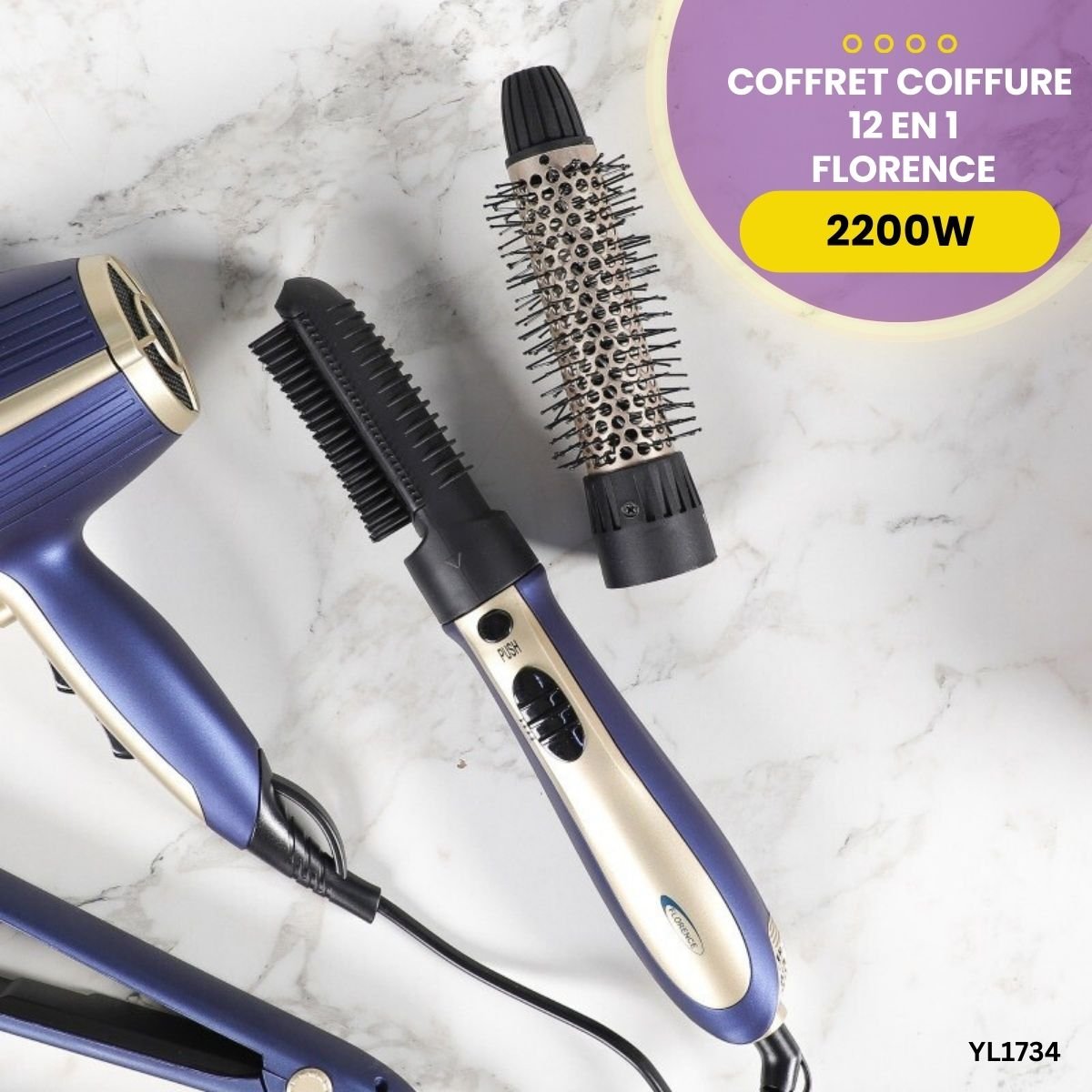 Coffret Coiffure 12 en 1 Florence YL1734 – Image 4