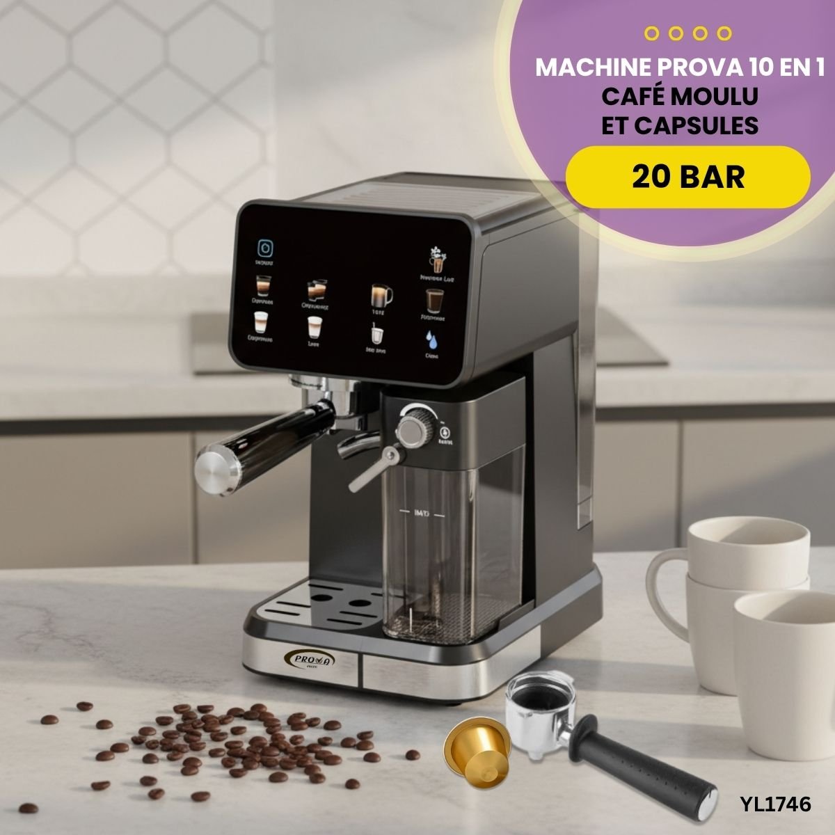 Machine10 En 1 Café Moulu Capsules YL1746 – Image 4