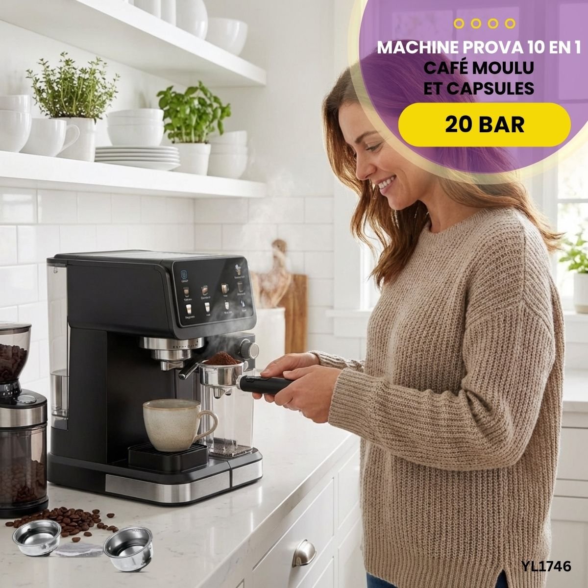 Machine10 En 1 Café Moulu Capsules YL1746 – Image 3