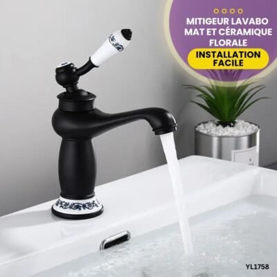 Mitigeur Lavabo Mat et Céramique YL1758