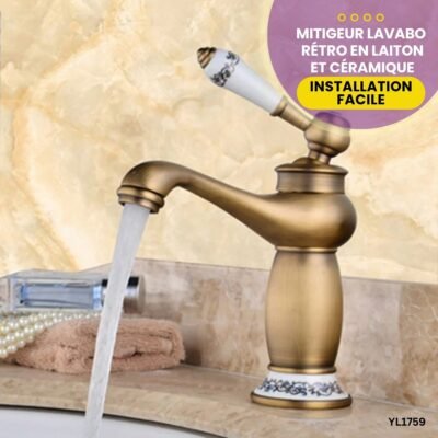 Mitigeur Lavabo Rétro en Laiton YL1759
