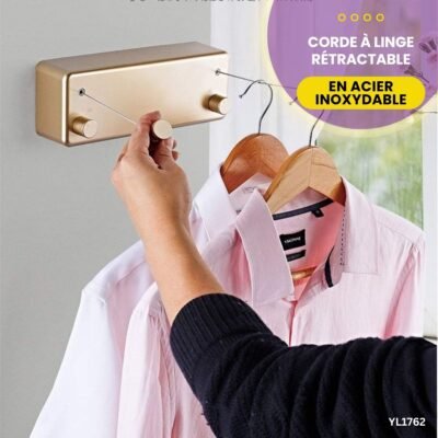 Corde à Linge Rétractable Inoxydable YL1762
