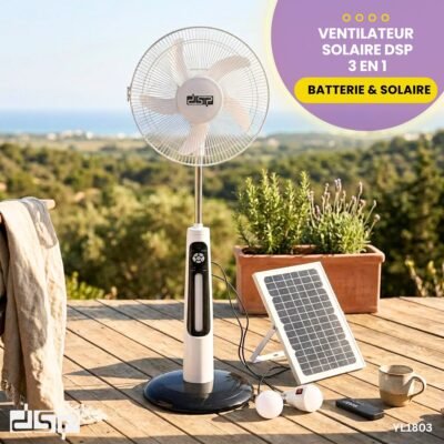Ventilateur Solaire DSP 3 en 1 YL1803